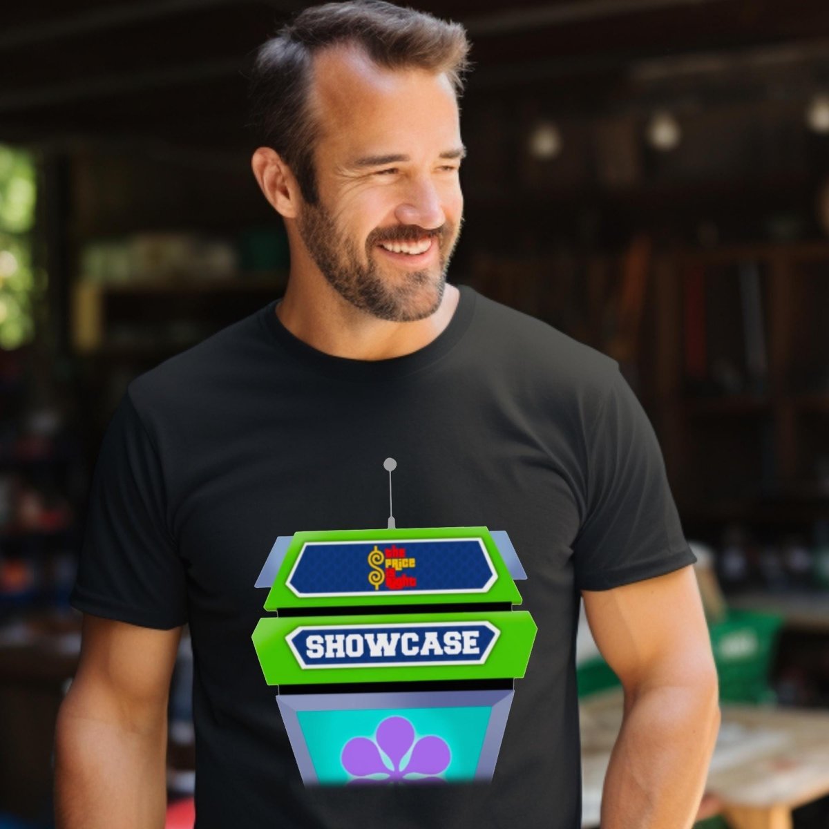 Showcase Podium Price is Right Shirt, Prize Wheel Tee, Game Day Fan Gift - Black - XS -