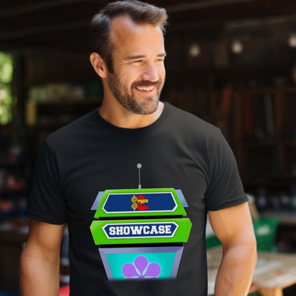 Showcase Podium Price is Right Shirt, Prize Wheel Tee, Game Day Fan Gift - Black - XS -