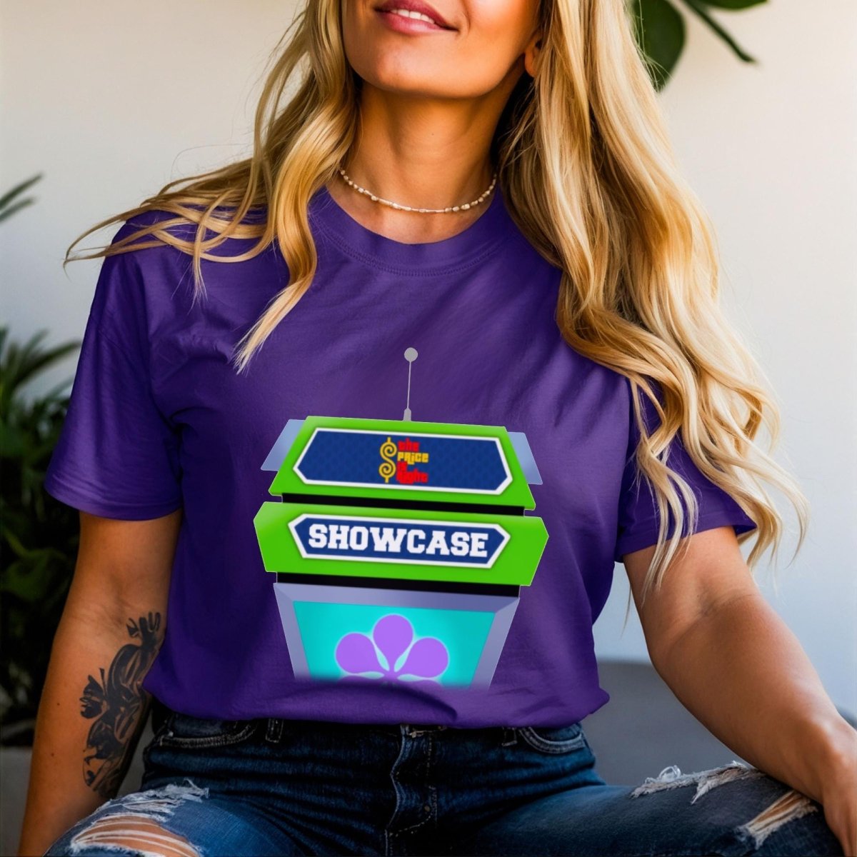 Showcase Podium Price is Right Shirt, Prize Wheel Tee, Game Day Fan Gift - Team Purple - XS -