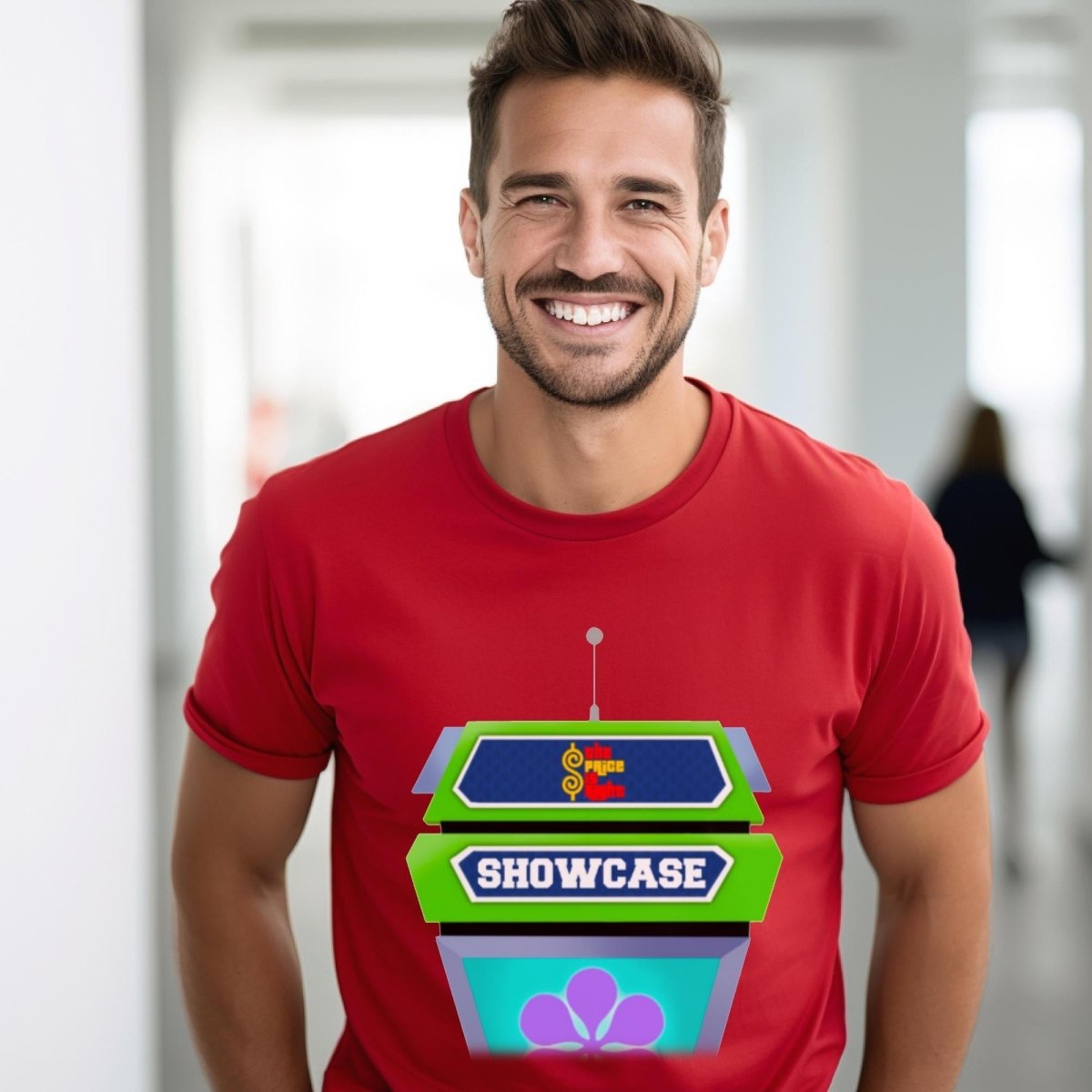 Showcase Podium Price is Right Shirt, Prize Wheel Tee, Game Day Fan Gift - Red - XS -