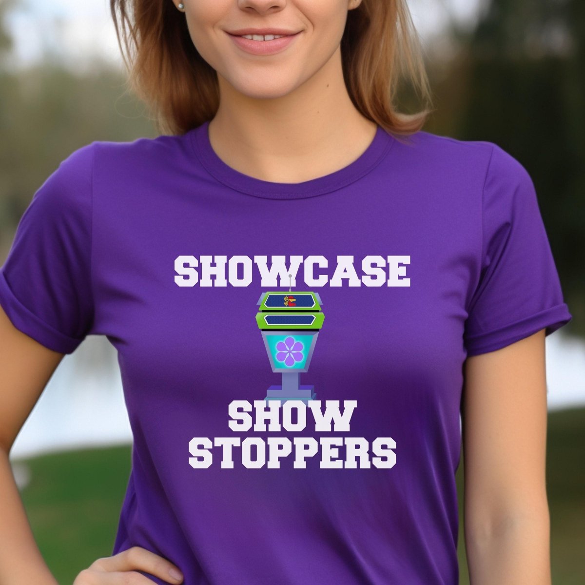 Showcase Show Stoppers Price is Right Group Shirt, Retro Game Show Squad Tee - Team Purple - XS -
