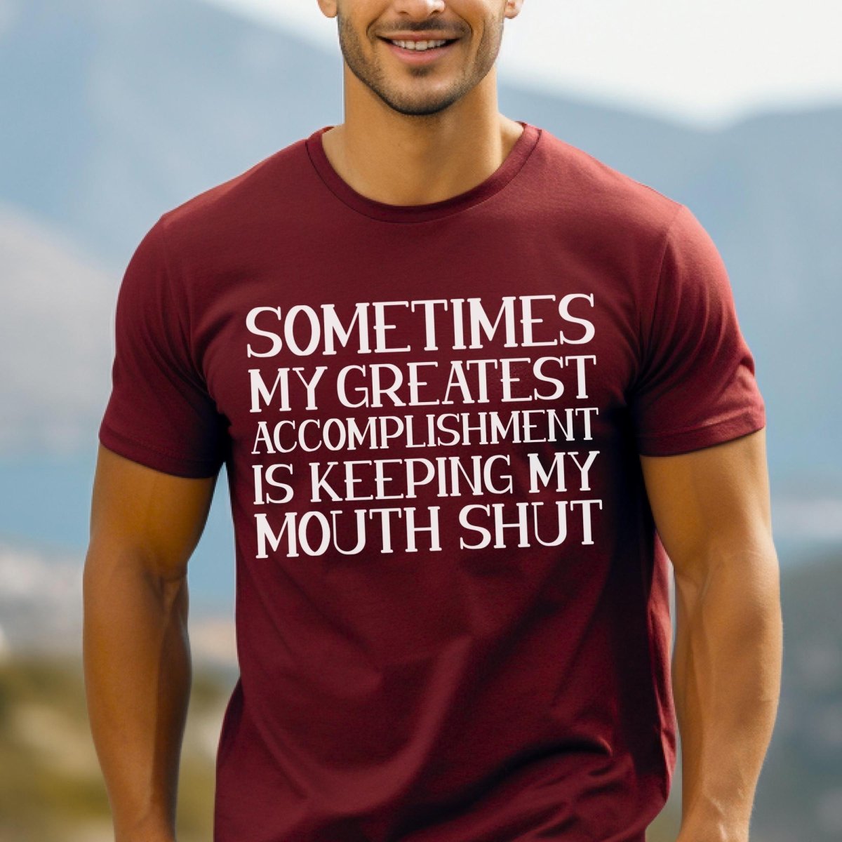 Sometimes my Greatest Accomplishment is Keeping My Mouth Shut Shirt, Coworker Daily Win - Cardinal - XS -