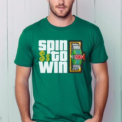 Spin to Win Price is Right Shirt, Prize Wheel Retro Game Show Fan Gift - Kelly - XS -