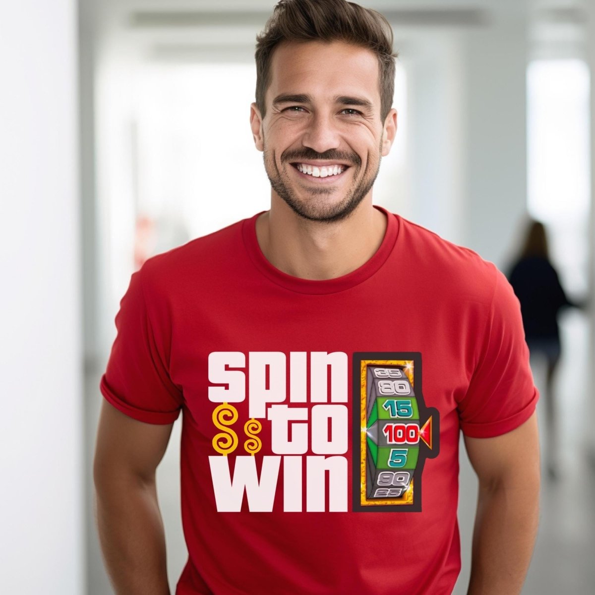 Spin to Win Price is Right Shirt, Prize Wheel Retro Game Show Fan Gift - Red - XS -