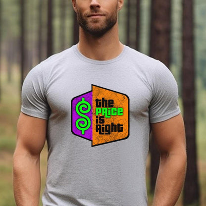 Spooky Spider Web Halloween Price is Right Logo Shirt, Retro Game Show Halloween Fan Gift - Athletic Heather - XS -