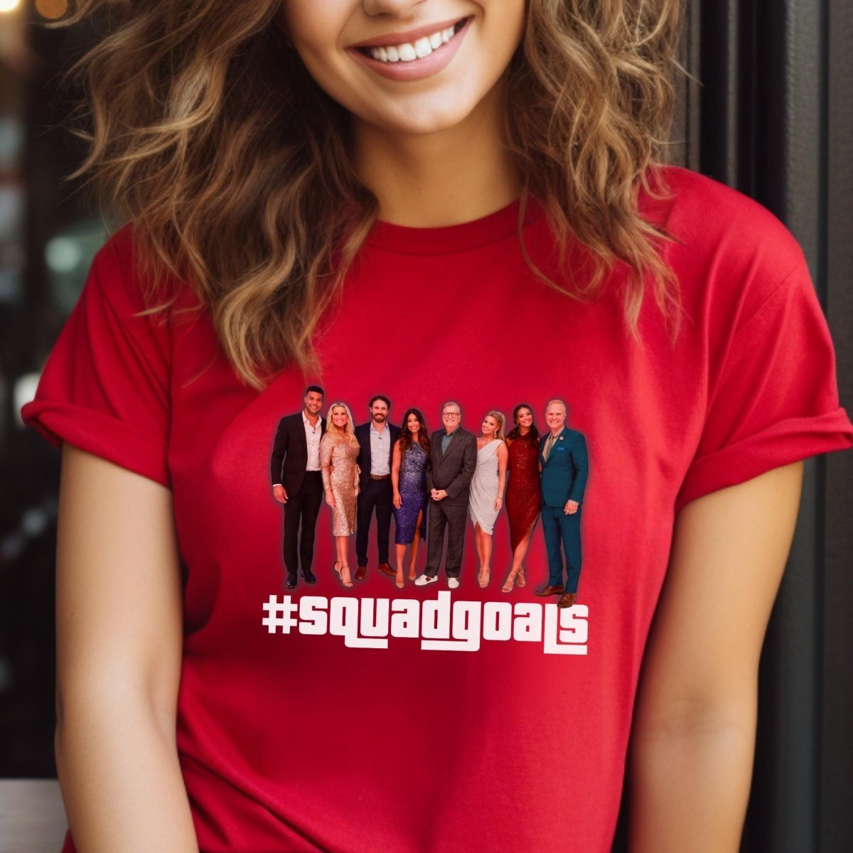 SquadGoals Full Cast Price is Right Shirt for Fans of Drew Carey, George Grey & The Models - Red - XS -