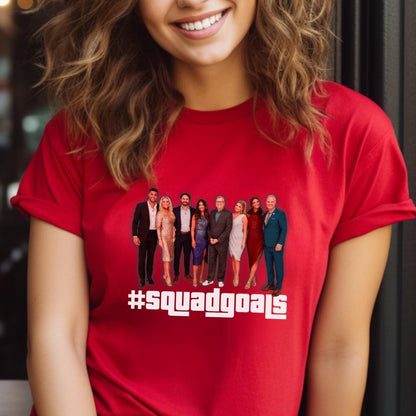 SquadGoals Full Cast Price is Right Shirt for Fans of Drew Carey, George Grey & The Models - Red - XS -