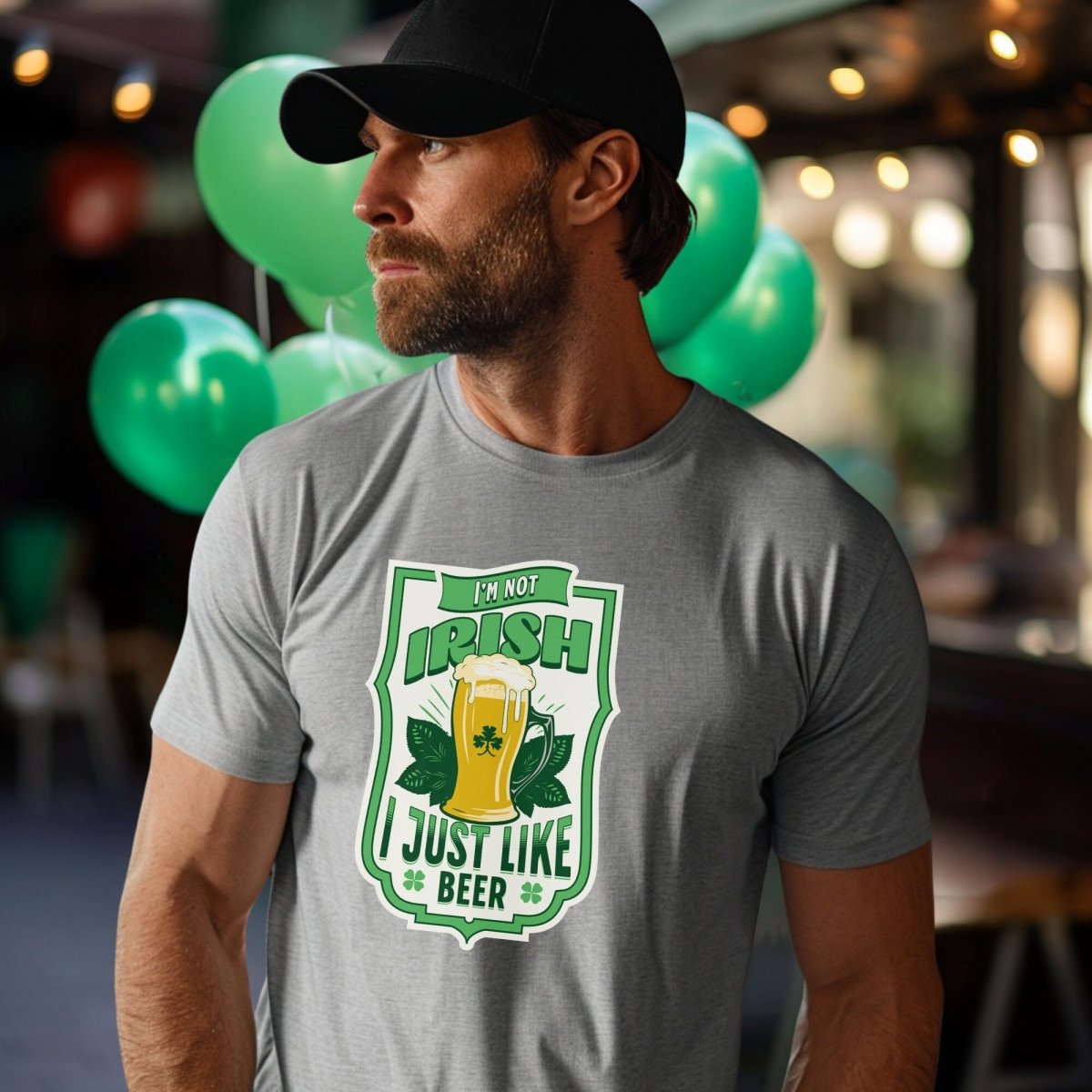 St Patrick's Day I'm Not Irish I Just Like Beer Shirt, Funny Irish Themed Tee Gift - Athletic Heather - XS -