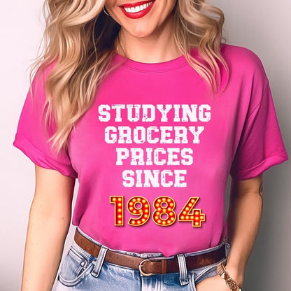 Studying Grocery Prices Price is Right Personalized Shirt, Funny Retro Game Show Fan Gift Tee - Berry - XS -