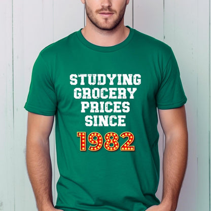 Studying Grocery Prices Price is Right Personalized Shirt, Funny Retro Game Show Fan Gift Tee - Kelly Green - XS -