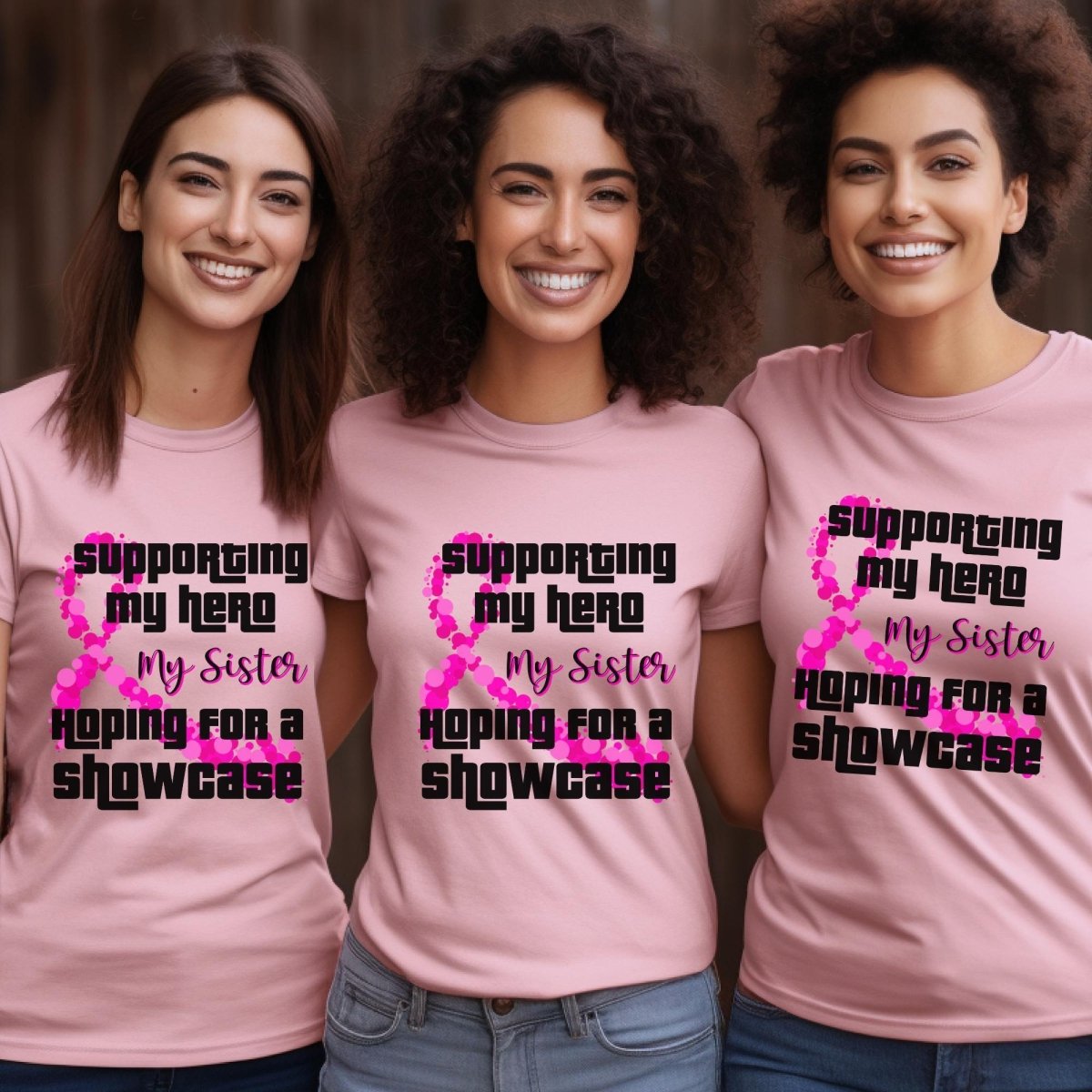 Supporting My Hero Hoping for a Showcase Price is Right Breast Cancer Awareness Shirt - Pink - S -