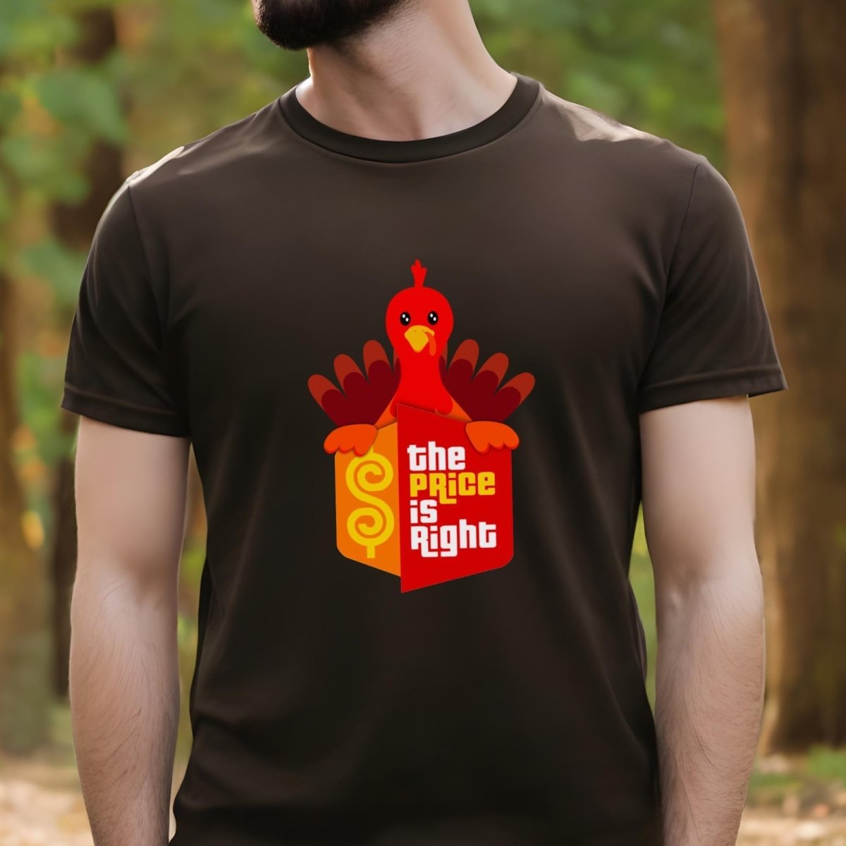 Thanksgiving Turkey Price is Right Shirt, Holiday Tee, Cozy Fall Fan Gift - Brown - XS -