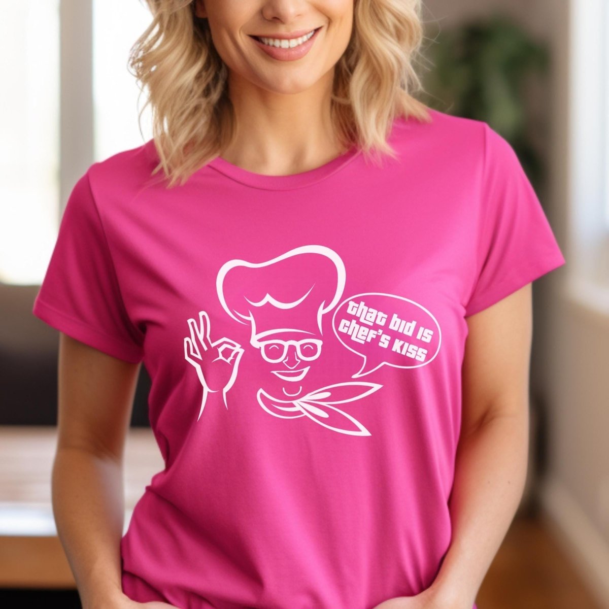 That Bid is Chef's Kiss Price is Right Shirt, Funny Drew Carey Fan Tee - Berry - XS -