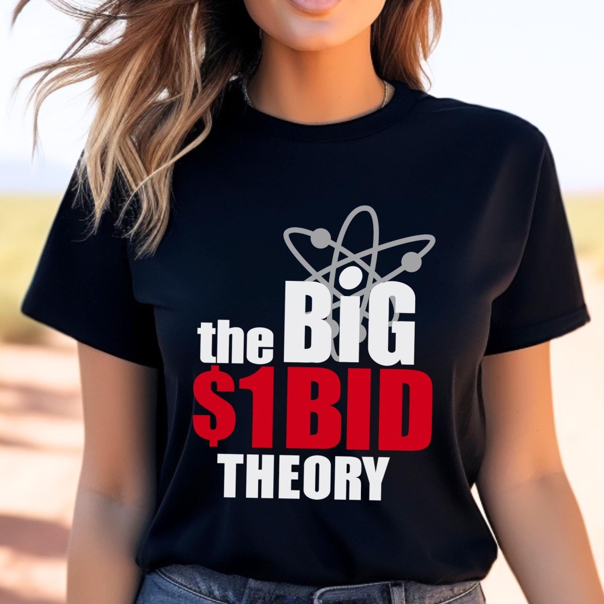 The Big $1 Dollar Bid Theory Price is Right Shirt, TV Show Fan Gift - Black - XS -