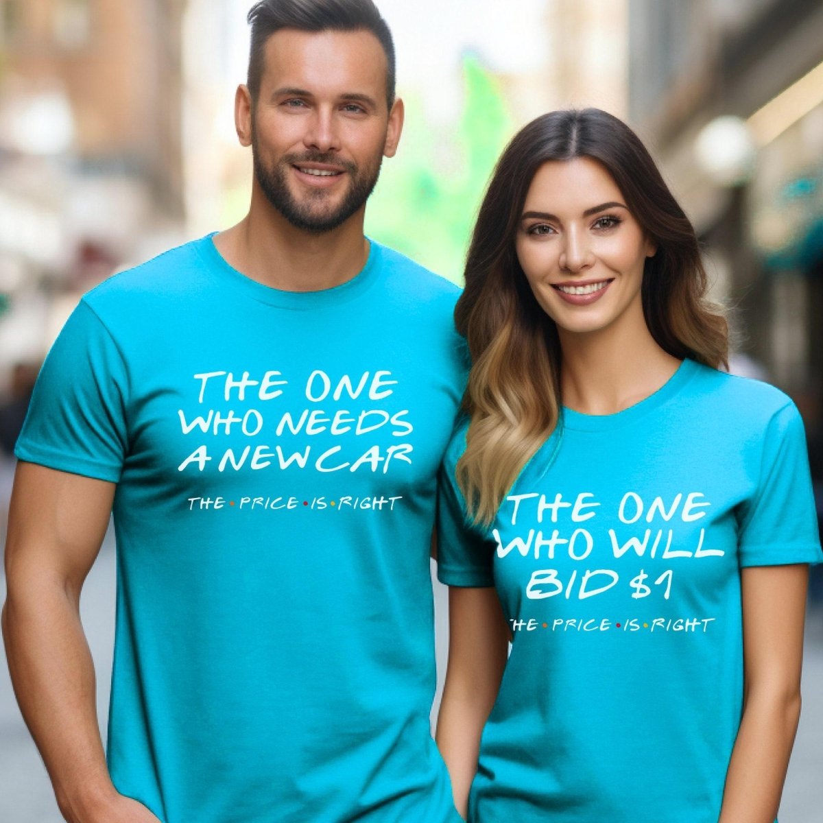The One Who Personalized Price is Right Friends Group Shirt, Custom Group Gift - Aqua - XS -