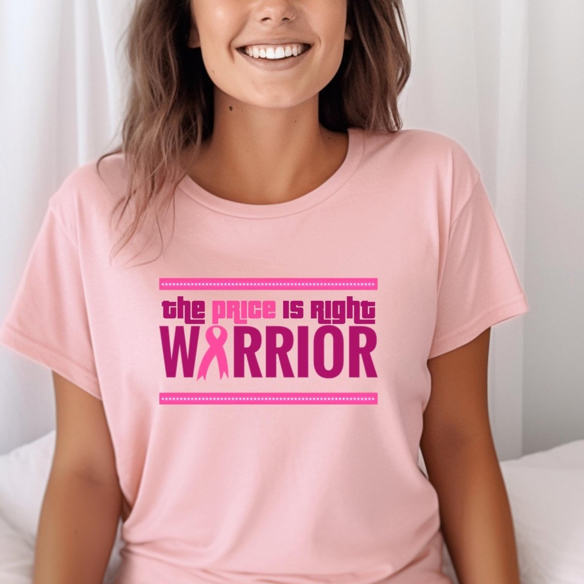 The Price is Right Warrior Breast Cancer Awareness Shirt, Pink Ribbon Survivor Gift - Pink - XS -