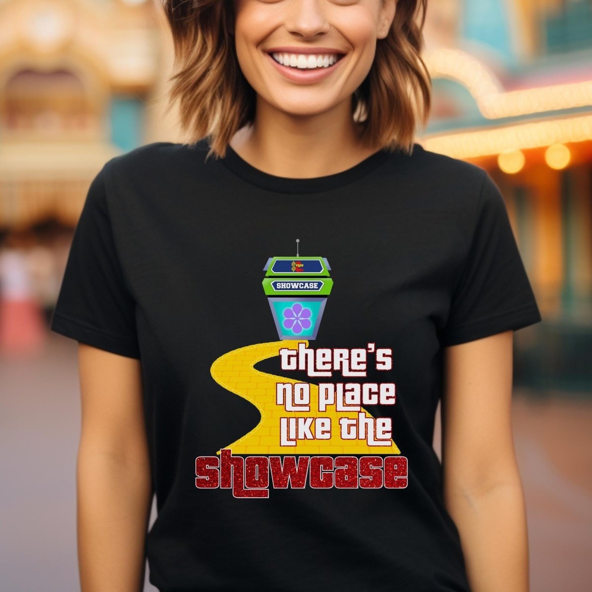 There's No Place Like the Showcase Price is Right Shirt, Wicked Wizard of Oz Tee - Black - XS -