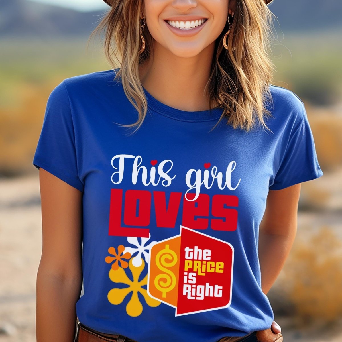 This Girl Loves the Price is Right Shirt, Retro Game Show Superfan Tee - True Royal - XS -