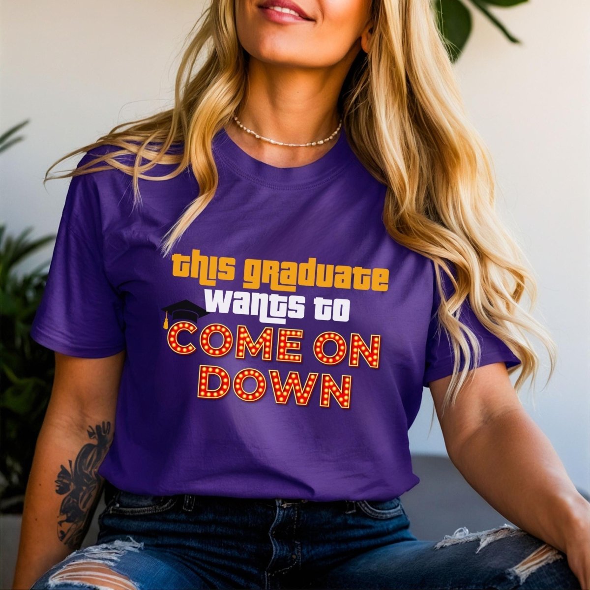 This Graduate Wants to Come On Down Price is Right Shirt for Graduation - Team Purple - XS -