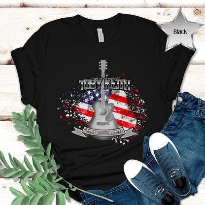 Toby Keith Tribute Shirt, American Soldier Memorial Tee Gift - White - XS -