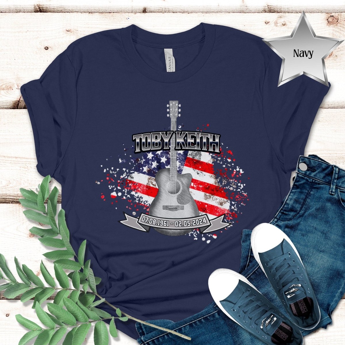 Toby Keith Tribute Shirt, American Soldier Memorial Tee Gift - Navy - XS -