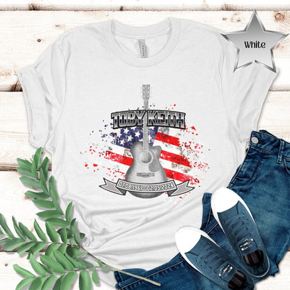 Toby Keith Tribute Shirt, American Soldier Memorial Tee Gift - White - XS -