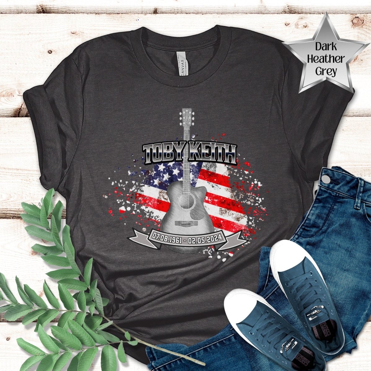 Toby Keith Tribute Shirt, American Soldier Memorial Tee Gift - Dark Grey Heather - XS -
