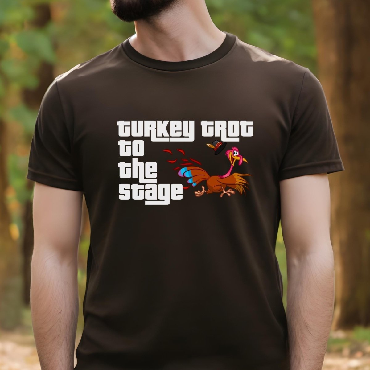 Turkey Trot to the Stage Price is Right Shirt, Thanksgiving Tee, Retro Holiday Game Show Tee - Brown - XS -