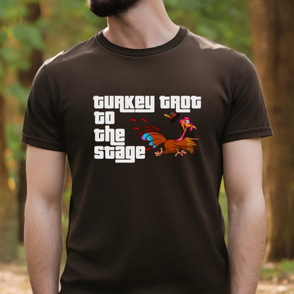 Turkey Trot to the Stage Price is Right Shirt, Thanksgiving Tee, Retro Holiday Game Show Tee - Brown - XS -