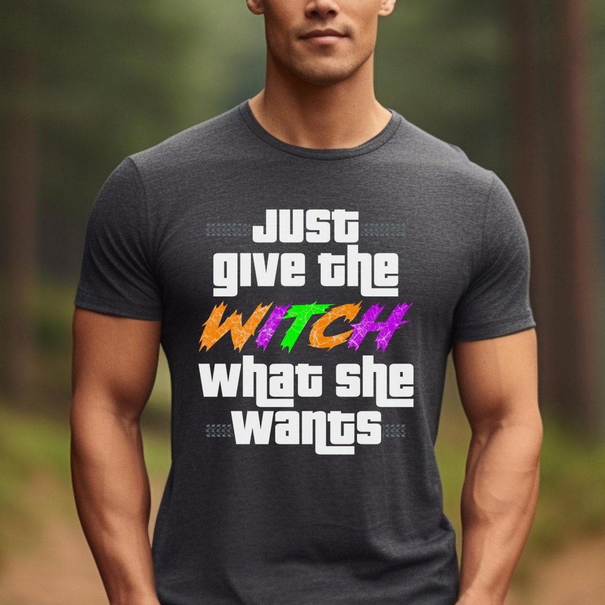 Upgrade My Broom to Vroom, Give the Witch What She Wants Price is Right Halloween Shirt - Dark Grey Heather - XS - Witch Wants