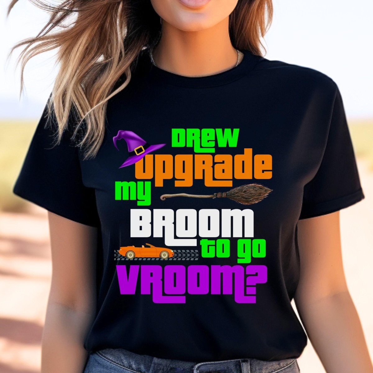 Upgrade My Broom to Vroom, Give the Witch What She Wants Price is Right Halloween Shirt - Black - XS - Upgrade My Broom