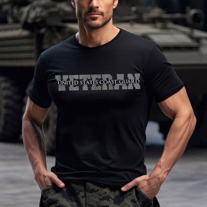 US Coast Guard Veteran Retired Shirt, Retirement Gift - Black - XS -