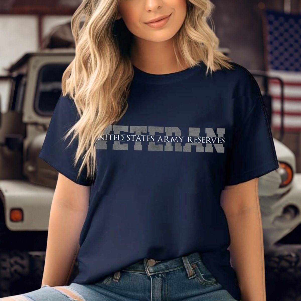 Veteran United States Army Reserves Shirt, Military Pride Gift - Navy - XS -