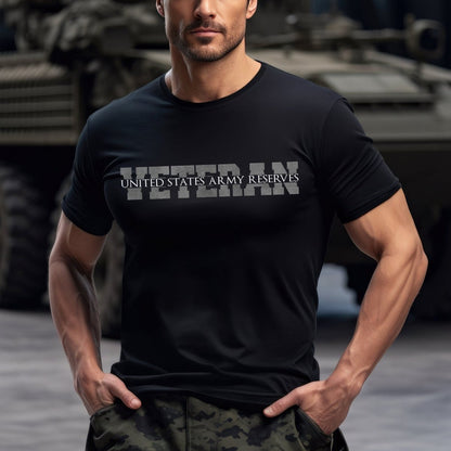 Veteran United States Army Reserves Shirt, Military Pride Gift - Black - XS -