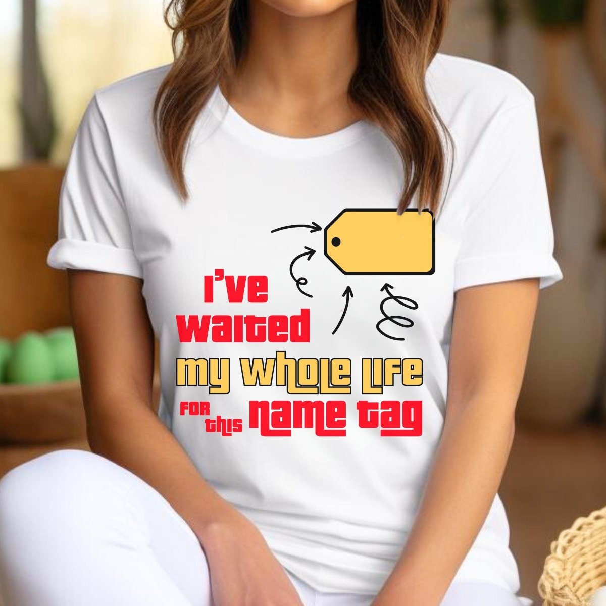 Waited My Whole Life for This Name Tag Price is Right Short Sleeve Shirt - White - XS -