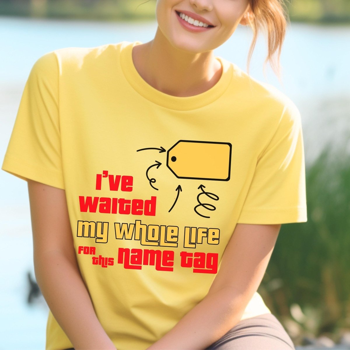 Waited My Whole Life for This Name Tag Price is Right Short Sleeve Shirt - Athletic Heather - XS -