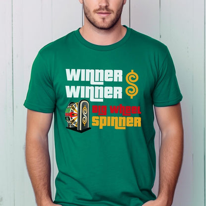 Winner Winner Big Wheel Spinner Price is Right Shirt - Kelly - XS -