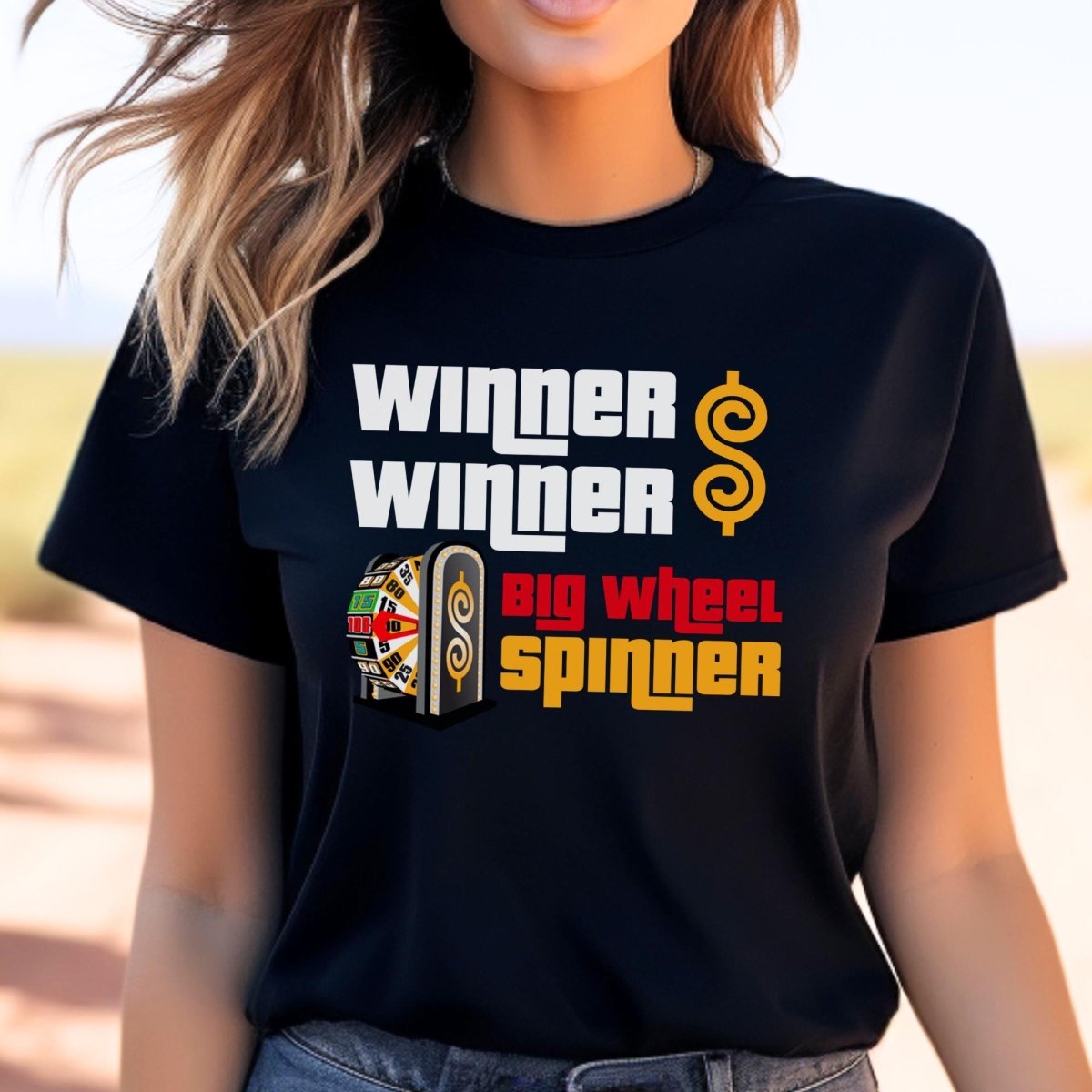 Winner Winner Big Wheel Spinner Price is Right Shirt - Black - XS -