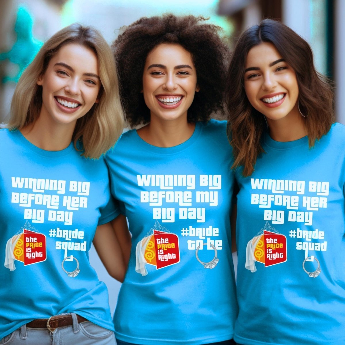 Winning Big Before My Big Day Price is Right Bachelorette Group Shirt for Party - Bride - Aqua - XS